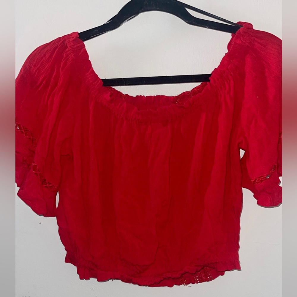 Red Crop Top - Picture 2 of 3
